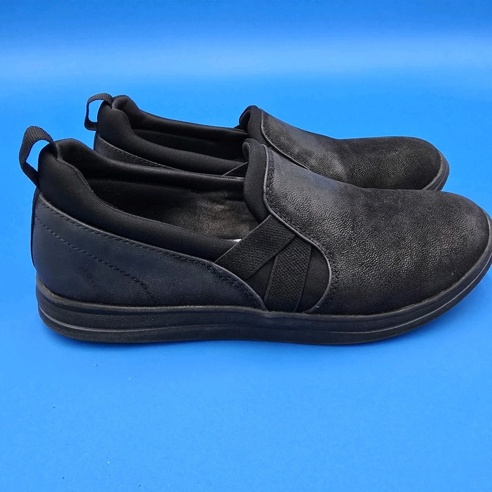 Clarks Women's Breeze‎ Bali Cloudsteppers Slip-On Black 6.5M EUC